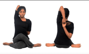 🧘♀️ Gomukh Asana (Cow Face Pose – Seated Version)