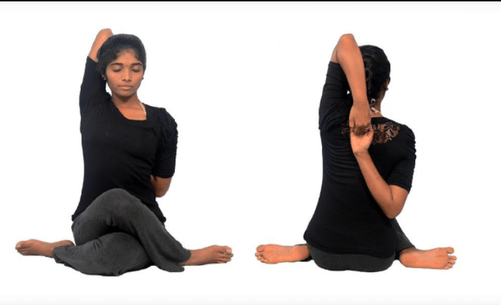 Gomukh Asana (Cow Face Pose – Seated Version)